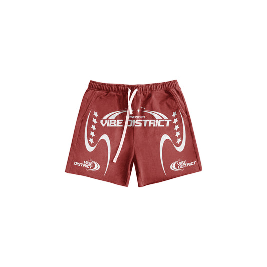 VibeDistrict Red Shorts